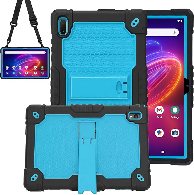 case for BYYBUO SmartPad A10_L 10.1 inch Android Tablet Shockproof Kids Friendly Protective Case+Shoulder Strap Kickstand for BYYBUO SmartPad A10 10.1 inch Tablet (Black)