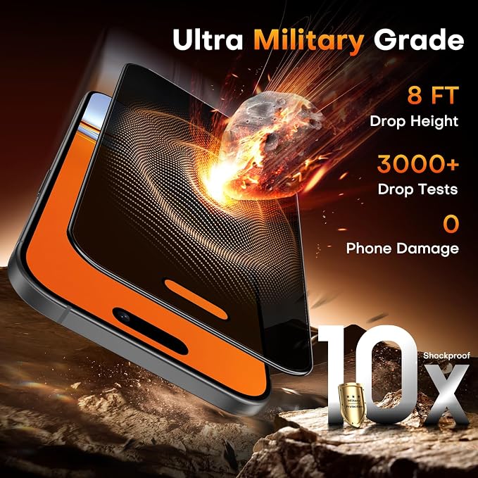 TOCOL for iPhone Air Screen Protector 9H Hardness Military Grade Shatterproof HD Tempered Glass Full Coverage Easy Installation 2 Pack