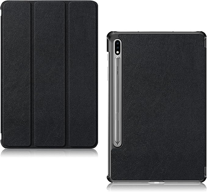 Case for Samsung Galaxy Tab S8 Plus 12.4 2022/S7 FE 2021/S7 Plus 2020 (SM-X800/X806/T730/T733/T736/T738/T970/T975/T976) Lightweight Tri-Fold Stand Thin Cover Auto Wake/Sleep Almond Blossom