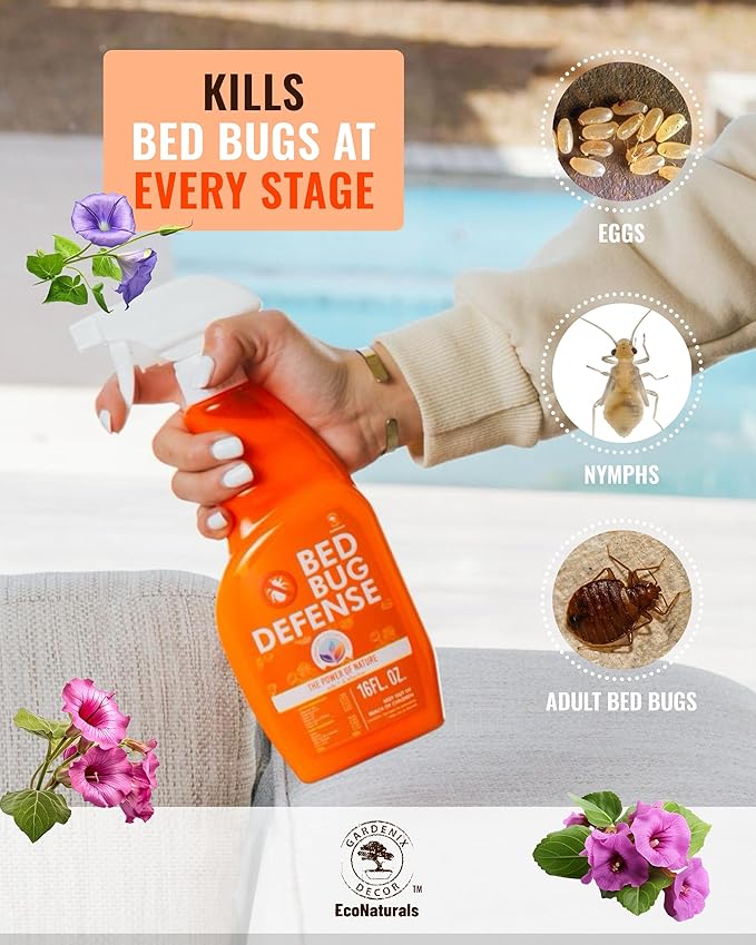 All Natural Bed Bug Spray -Non-Toxic Bed Bugs Killer - 2 Bottle Pack 16 oz + 1 oz Concentrate - Fast-Acting Beds Bug Killer | Kills Fleas and Mites