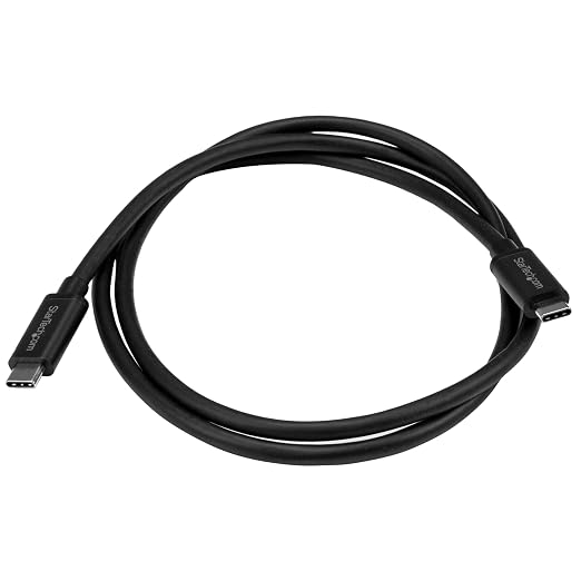StarTech 3.3ft (1m) USB-C Cable 10Gbps 60W (3A) PD 8K 60Hz / 4K 144Hz USB-IF Certified Thunderbolt Compatible | USB-C to USB-C Thunderbolt 3 Compatible Reversible Connectors Sync and Back Up