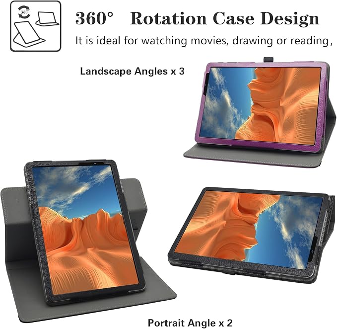 MAMA MOUTH for VASOUN Tab 10 Case360 Degree Rotary Stand with Creative Cover for VASOUN Tab 10/ApoloMedia EP103A/Maxsignage EP103A 10.1 Tablet CasesBlack