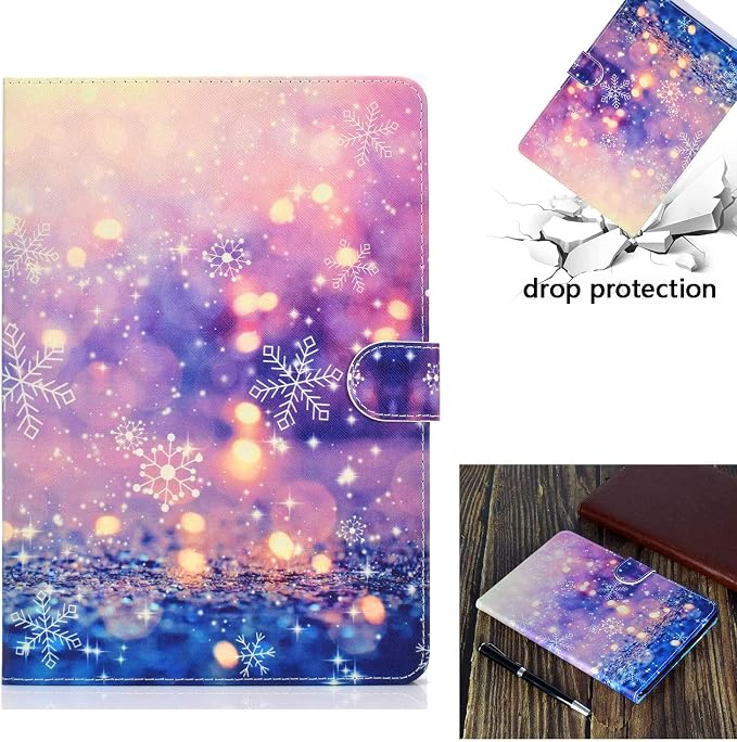 for Apple iPad 9th/8th/7th Generation 10.2 Inch Case 2021/2020/2019Smart PU Leather Folio Stand Magnetic Wallet with Card Pockets [Auto Wake/Sleep] Soft TPU Shockproof Cover Pink Beach Sea
