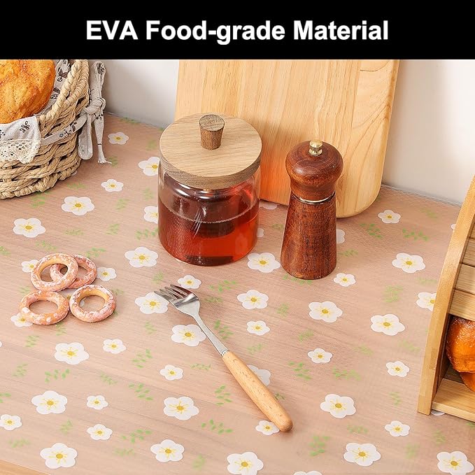 Cooyes Shelf Liner – Premium Non-Adhesive Cabinet & Drawer Liner for Kitchen – Waterproof Shelf Paper with Modern Pattern – Durable EVA Cabinet Mat – Easy to Cut （12" W x 120" L）