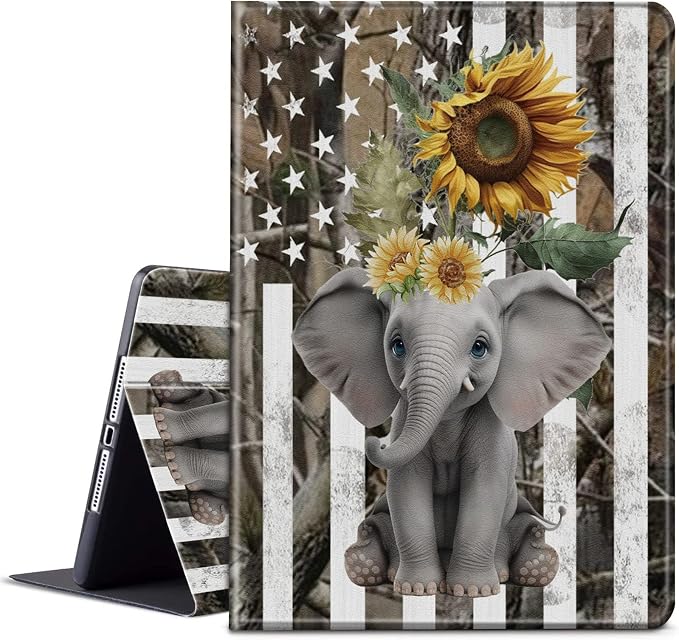 for Kindle Paperwhite 11th Gen 2021 6.8 inch Case - Signature Edition with Adjustable Stand &amp Auto Wake/Sleep - American Flag &amp Skull
