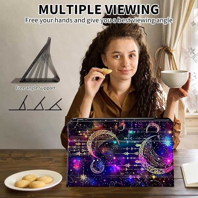 Case for Microsoft Surface Pro 11/10 / 9 13 InchPU Leather Cute Slim Folio Adjustable Stand Cover Case for Surface Pro 11th Edition AIArt Red Dragonfly