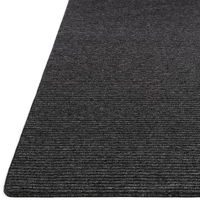 Non Slip Dark Gray Solid Rubber Back Thing Rug for Living Room 6x9 Area Rugs for Kitchen, Rugs for Bedroom, Stain Resistant Easy Cleaning Non Shedding Carpet Dark Gray 6 x 9