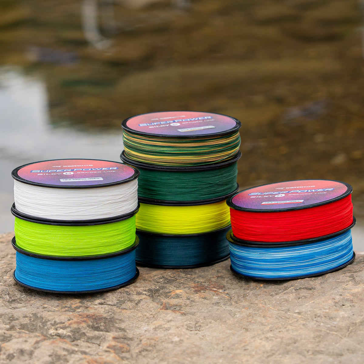 KastKing Superpower Silky8 Braided Fishing Line, Blue, 8 Strands, 50 LB, 150 Yds