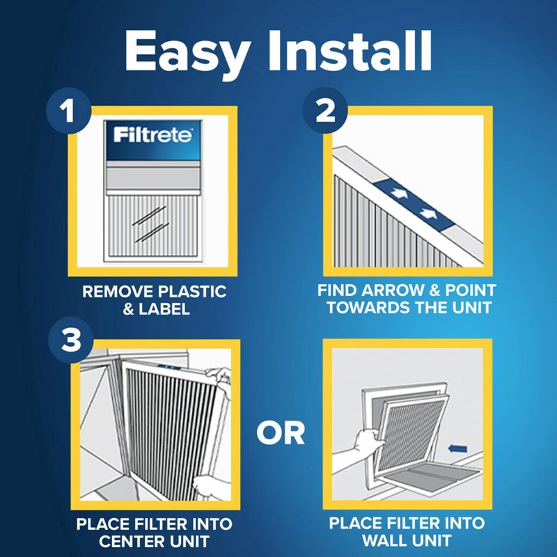 Filtrete 20x30x1 AC Furnace Air Filter, MERV 8, MPR 700, Tough on Pollen, Easy on Airflow, 3-Month Pleated 1-Inch Electrostatic Air Cleaning Filter, 4-Pack (Actual Size 19.880 x 29.880 x 0.8125 in)