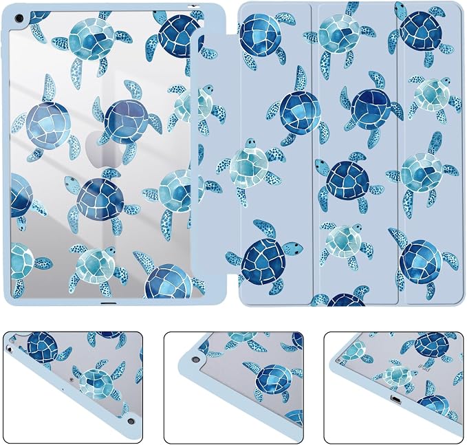 Joyland Leopard Print for iPad 10th Generation Case 10.9 inch 2022/iPad (A16) 11th Gen 11 2025Built-in Pencil Holder with Shockproof Cover Clear Transparent Back Shell Auto Wake/SleepBlack
