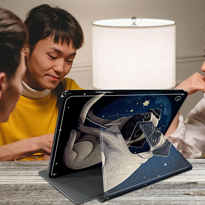 Astronaut Mushrooms Pattern Case for iPad 10.2 iPad 9th Generation 2021/ iPad 8th Generation 2020/ iPad 7th Generation 2019360 Degree Rotating Stand Protective Cover with Auto Sleep/Wake