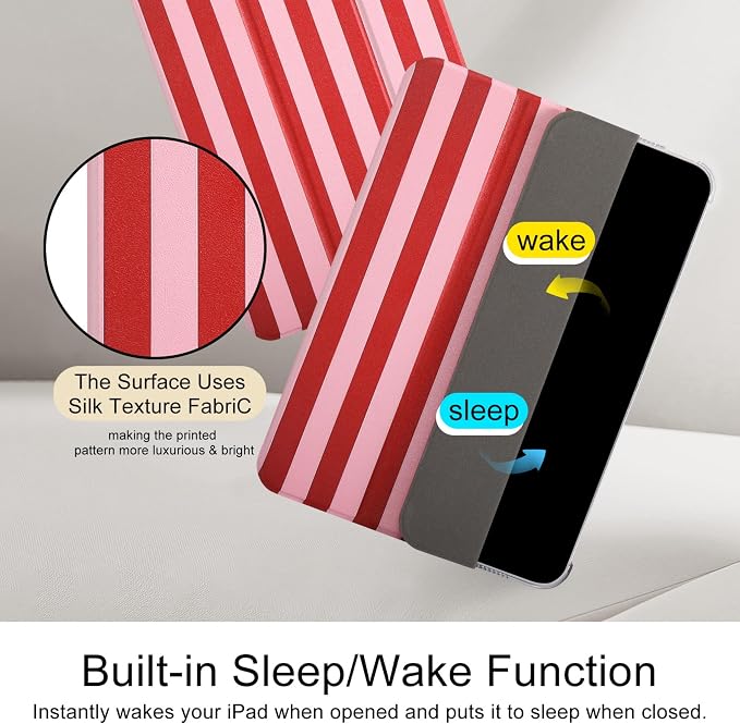 case for ipad 11th Generation11 Inch 2025 (A16 Chip) &amp 10th Gen 10.9 Inch 2022 - Slim Scratch-Resistant Hard PC Translucent Back Shell Smart Cover Wake/Sleep FunctionBlack Bow