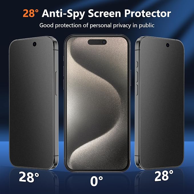 [2 Pack] Matte Privacy Glass Screen Protector Designed for iPhone 11 / iPhone XR Anti-Glare Anti-Fingerprint Install Frame 9H Tempered Glass