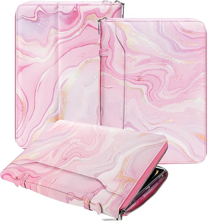 Case for Samsung Galaxy Tab S10 Lite / S10 FE / S9 FE 10.9-Inch / S9 11 | PU Leather / Zipper Bag / Clear Back Case / Hand Strap / Shoulder Strap / S-Pen Holder / Stand Cover