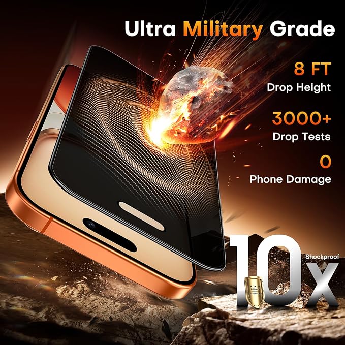 TOCOL for iPhone Air Screen Protector 9H Hardness Military Grade Shatterproof HD Tempered Glass Full Coverage Easy Installation 2 Pack