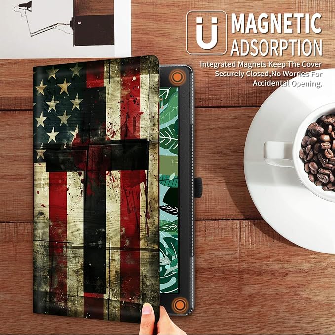 FUYOCWE for iPad Pro 13 Inch Case (M47th Generation2024 Model A2925A2926A3007)PU Leather Slim Folding Stand Case for iPad 13 7th GenAuto Sleep Wake Cover -A Dream Catcher Wolf