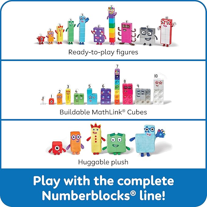 hand2mind Numberblocks Friends Thirteen and Fourteen Figures, Numbers for Toddlers, Math Toys for Kids 3-5, Small Figurines for Kids, Preschool Learning & Education Toys, Birthday Gifts for Kids