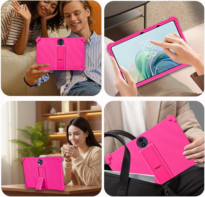 ATOOZ for TCL NXTPAPER 11/Tab 11 Gen 2 Tablet Case 11 inchBlack | Soft Silicone Shockproof Protective Cover Case for TCL Tab 11 Gen 2 Tablet with PC Stand