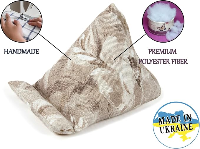 Handmade Phone Pillow Holder - The Wedge Mobile Device Stand - Fabric Phone Stand for All iPhones All Smartphones! 7 x 6.1 x 5.5 Inches (ABC)