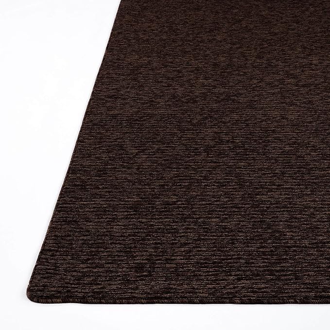 Non Slip Brown Solid Rubber Back Thing Door Mat for Entryway 2x3 for Kitchen, Rug for Bathroom, Stain Resistant Easy Cleaning Non Shedding Carpet Brown 2 x 3