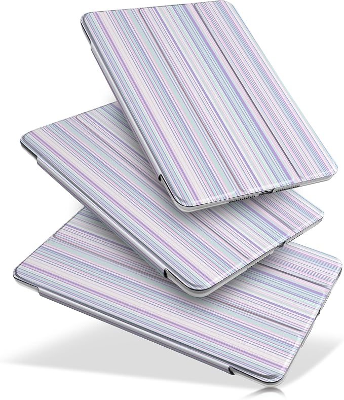 Compatible with iPad 10.2 Inch Case 2021 2020 2019 Smart Lightweight Trifold Stand Hard Plastic Transparent Cover Support Auto Sleep/Wake for iPad 10.2 9th/8th/7th Gen - Bear &amp Cherry