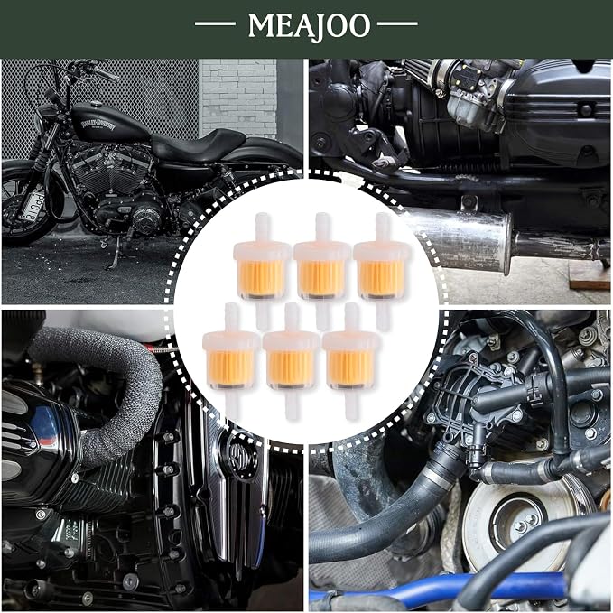 6PCS 1/4 Inch Gas Inline Fuel Filters,
