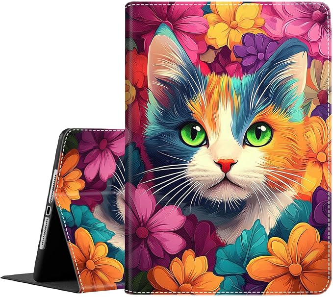 Case for New iPad (A16) 11th Generation 11 Inch 2025 for iPad 10th Generation 10.9 2022 Multi-Angle Smart Stand Cover Auto Sleep/Wake Halloween Panda Wizard and Pumpkin