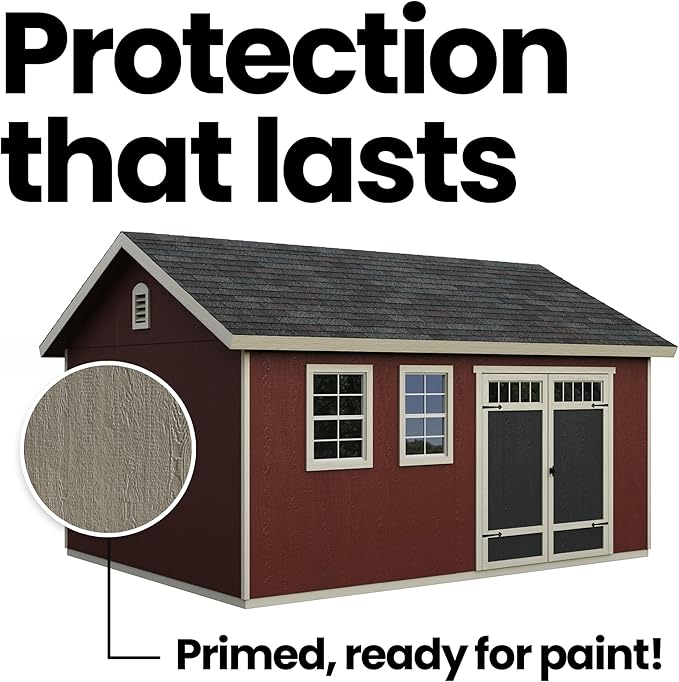 Handy Home Products Scarsdale 12x16 Do-it-Yourself Wooden Storage Shed with Floor Kit- Does not Include Paint or Roofing Shingles