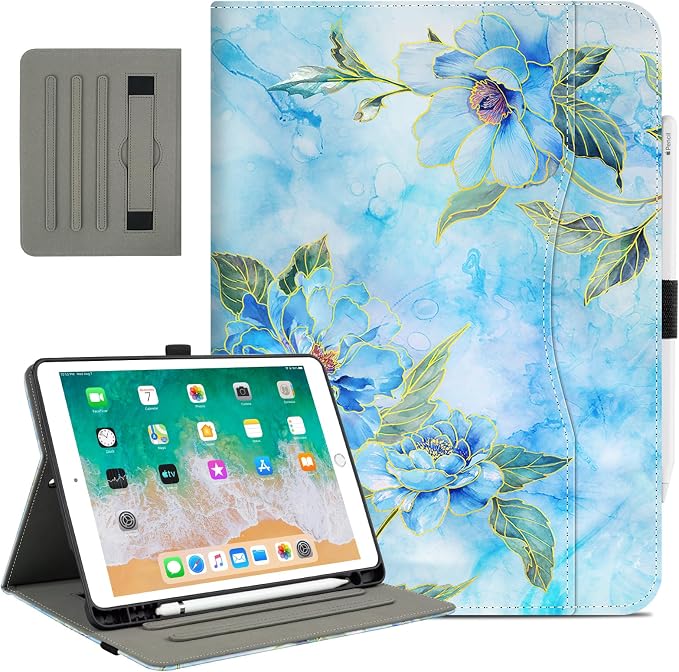 Vimorco for iPad Air 3rd Generation Case Leather iPad Pro 10.5 inch Cover | for iPad 9th/8th/7th Generation Case 10.2 Inch with Pocket&ampPencil Holder&ampHand Strap&ampMulti-Angle Animal Party