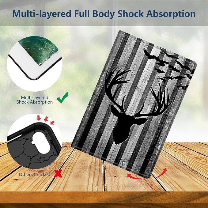 Slim Case for Samsung Galaxy Tab S11 5G 11 Inch (2025) PU Leather Tablet Cases Flip Folio Multi-Angle Viewing Stand Protective Smart Shell Cover with Auto Wake/Sleep A Crow Skull