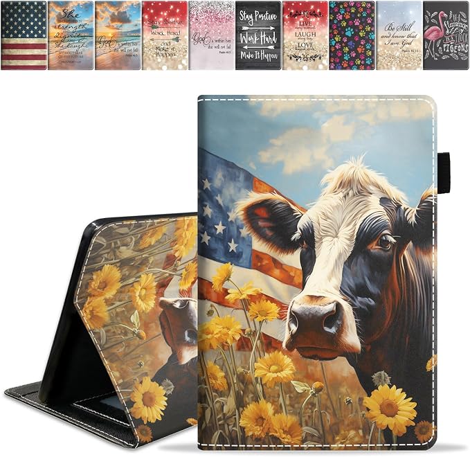 Case for Amazon Kindle Fire HD 8/Fire HD 8 Plus Tablet (12th/10th Generation 2024/2022/2020 Release) Slim PU Leather Cover with Card Slot &amp Auto Wake/Sleep African American Women