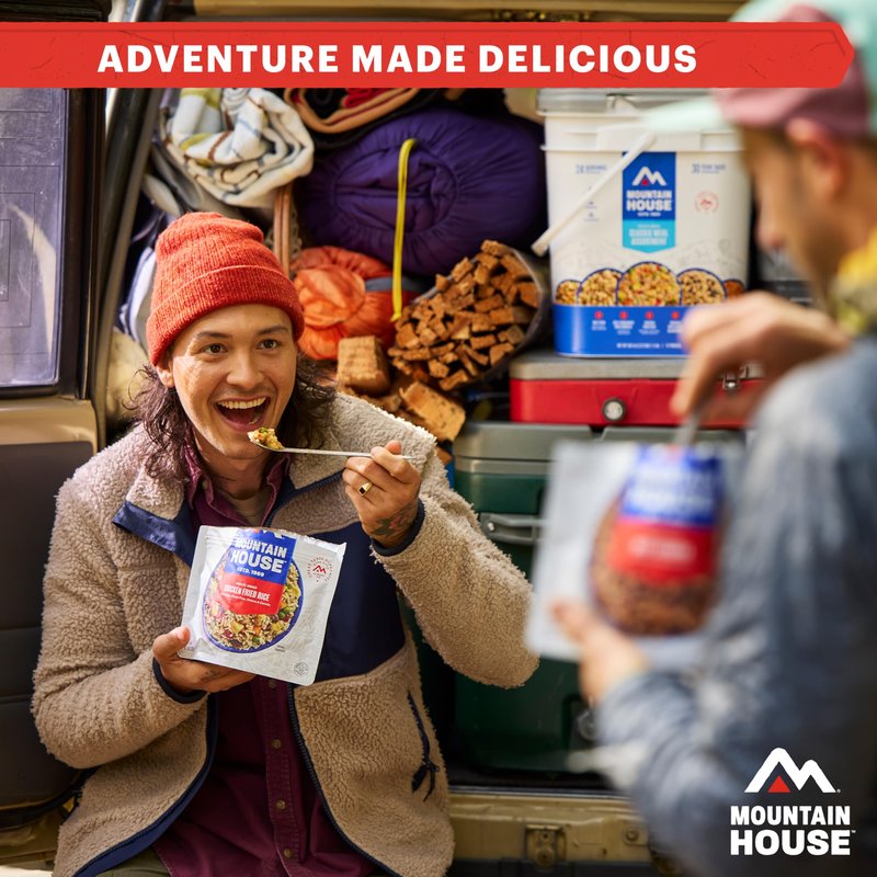 Mountain House Granola with Milk & Blueberries | Freeze-Dried Food for Camping, 4 Servings, 30-Year Shelf-Life, 2-Pack