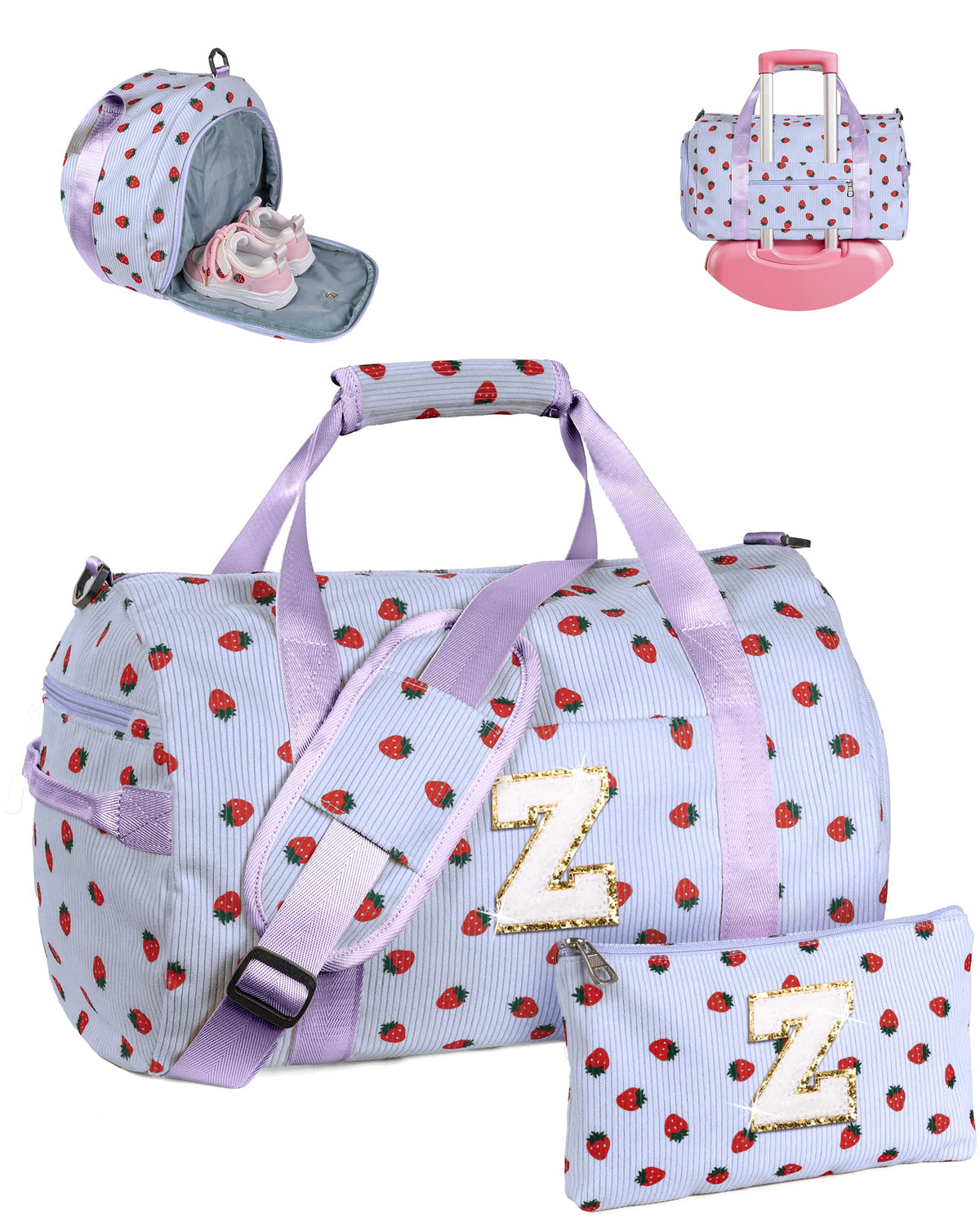 Vogewood Tween Girl Trendy Stuff, Girls Gym Bag, Initial Kids Duffle Bag