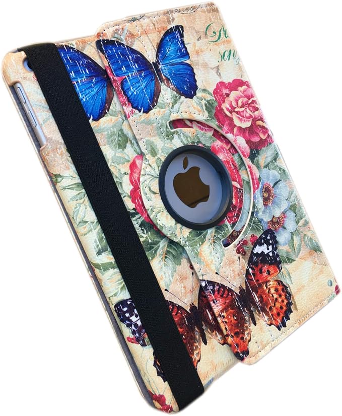 Case for iPad Air 1st Generation Models A1474 A1475A1476 360 Rotating Stand with Wake Up/Sleep Function Also for iPad 6th 5th Air2nd Generation 9.7 inch case (Art Flower)