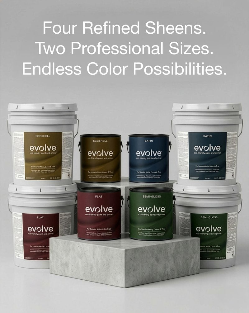 EVOLVE Interior Paint & Primer, Satin (Silver Surf), 1 Gallon – Available in 50+ Colors, One-Coat Coverage, Excellent Hide, Low VOC, Low Odor, Washable Interior Paint