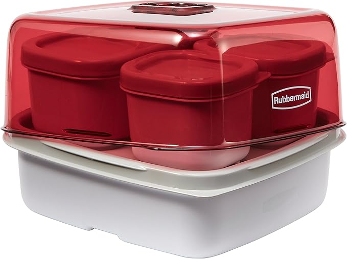 Rubbermaid Fasten + Go Sandwich Kit, Marsala, 4-Piece Set