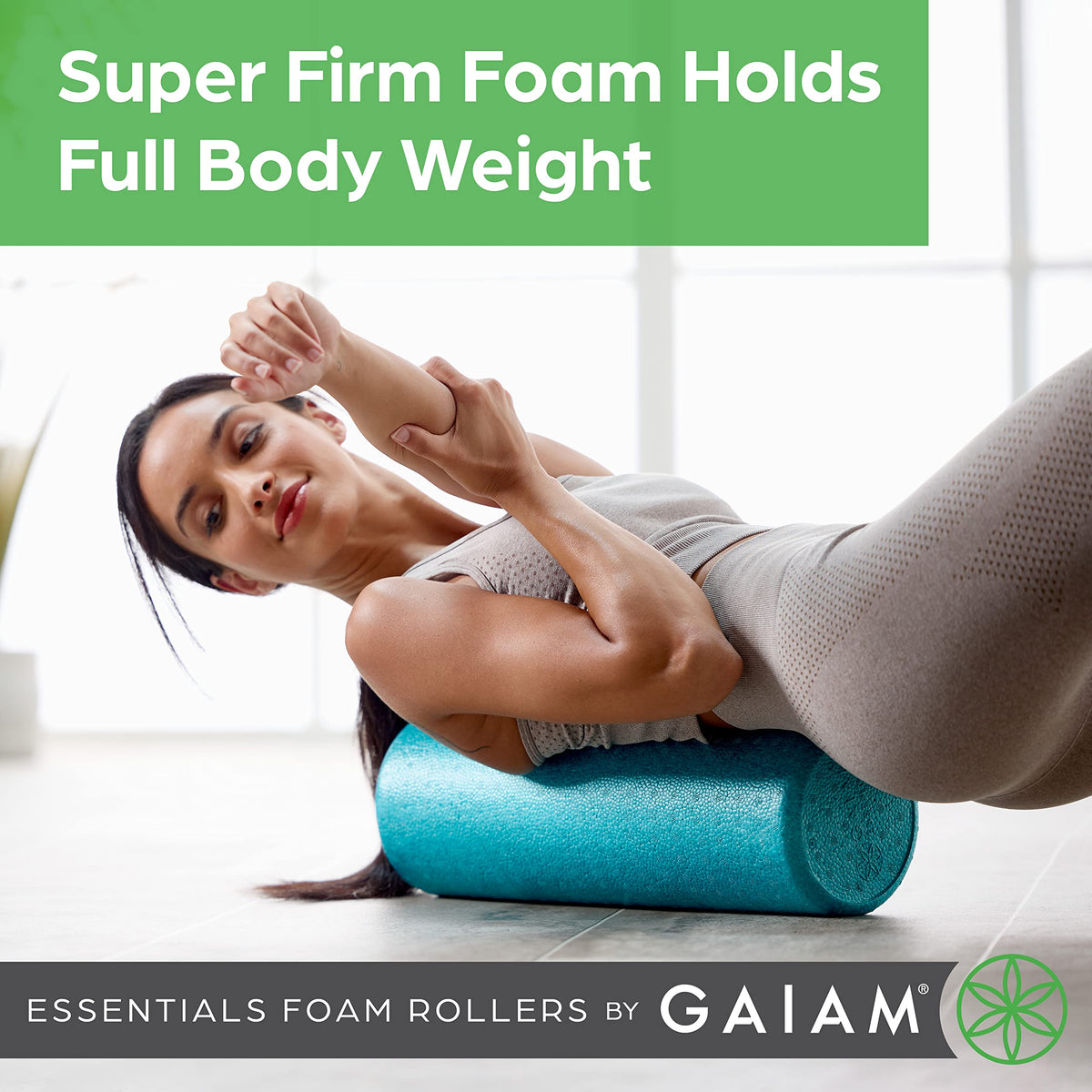 Gaiam Essentials High-Density Foam Roller 18” Teal