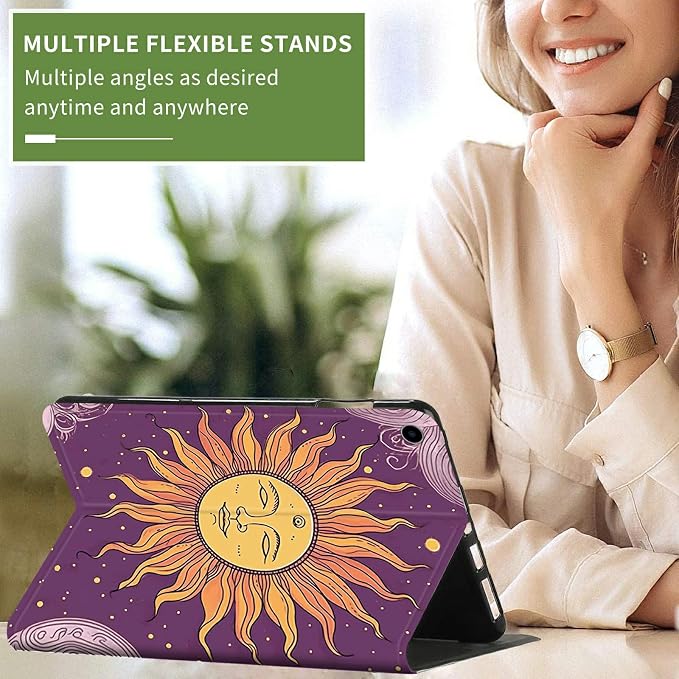 Case for Kindle Fire HD 10 &amp 10 Plus Tablet 10.1 (13th/11th Generation 2023/2021 Release) Lightweight Slim PU Leather Adjustable Multi-Angle Smart Shell Cover with Auto Wake/SleepA Flowers Art
