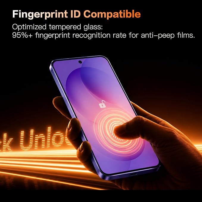 9H Privacy Screen Protector Compatible with Samsung Galaxy S26 Ultra 2Pack | Easy Installation with Alignment Tool 9H Shatterproof Tempered Glass Fast Fingerprint Unlock Case Friendly 6.9 Inch
