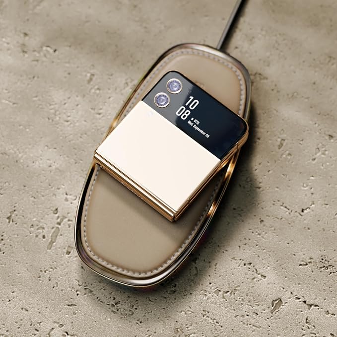 Lunar Artefacts Wireless Charger Lunar Midnight Blue Chrome Plated Brass