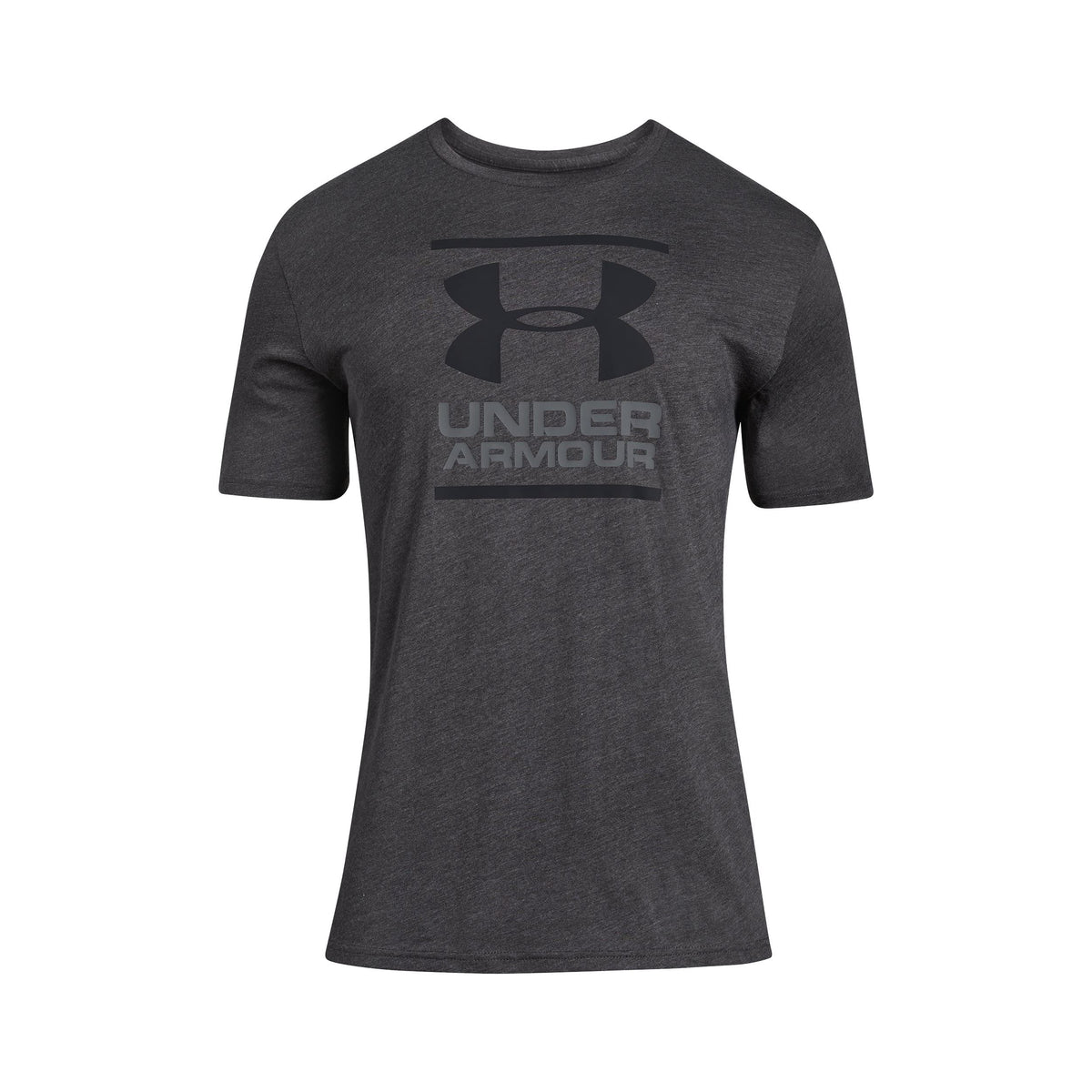 Under Armour Men's Global Foundation Short-Sleeve T-Shirt , Charcoal Medium Heather (019)/Black, Large