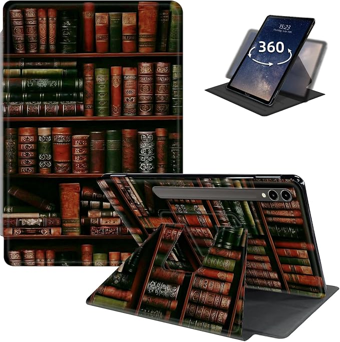 for Samsung Galaxy Tab A9 Plus Case 11 Inch 2024 2023 (SM-X210/X216/X218)360 Degree Rotating Smart Cover Case with Auto Sleep/Wake-Beautiful Highland Cow