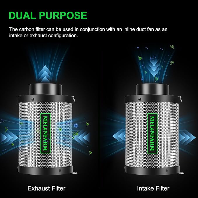 MELONFARM 4 Inch Air Carbon Filter Smelliness Control