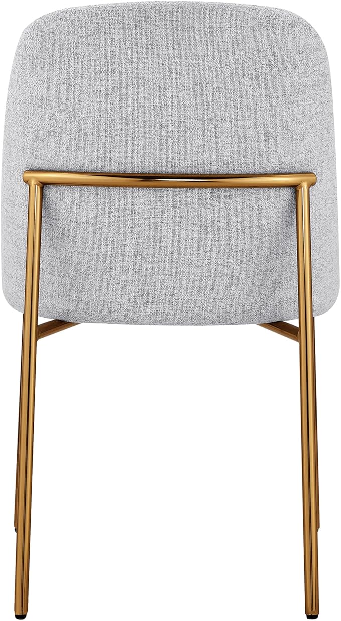 CHITA Modern Dining Chairs Set of 3, FSC Certified Metal Dining Chair for Dining Room, Light Gray