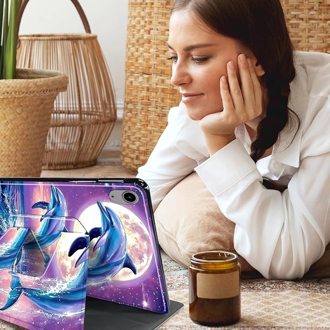 for iPad 10.2 Rotating Case 360° Protection Adjustable Kickstand Cover for iPad 10.2 (7th8th9th Generation) Shockproof Durable Lightweight PU Leather for iPad 10.2 Stand Case Basketball