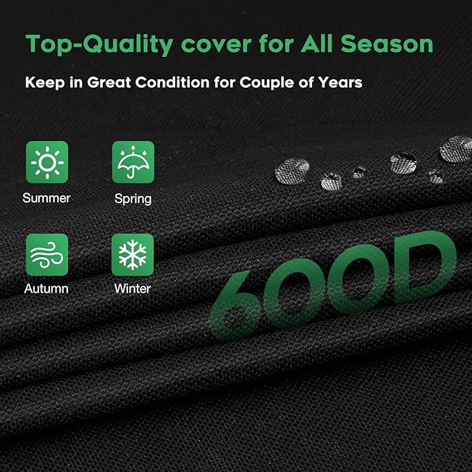 EZ-DONGTENG Grill Cover fit for Weber Slate 30" Rust-Resistant Griddle, Heavy-Duty 600D Waterproof Cover for 3400119 Weber Slate 30 inch Flat Top Griddle Grill Cover