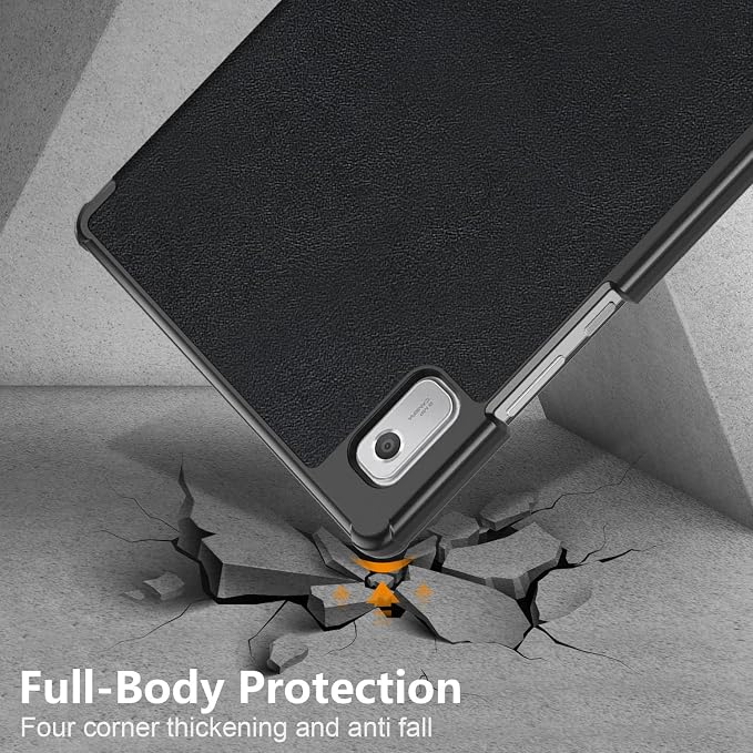 Epicgadget Case for Nook 9 Lenovo Tablet (2024) / Lenovo Tab M9 (TB-310FU 2023 Released) 9 Inch Display Tablet - Slim Lightweight Trifold Shell Stand Cover Case + 1 Random Stylus (Black)