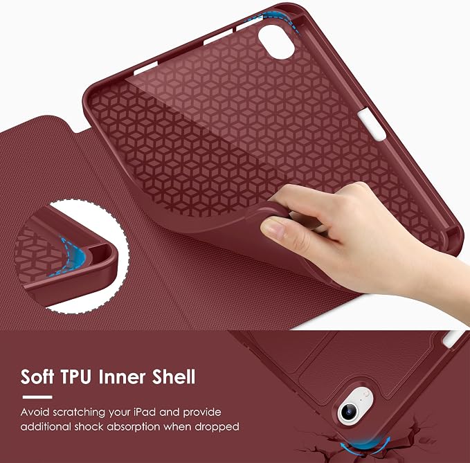 VIKESI Case for iPad mini 7 (A17 Pro) and iPad mini 6Multiple Angles Magnetic Stand CoverShockproof Soft BackPencil Holderand Auto Sleep/WakeBlack