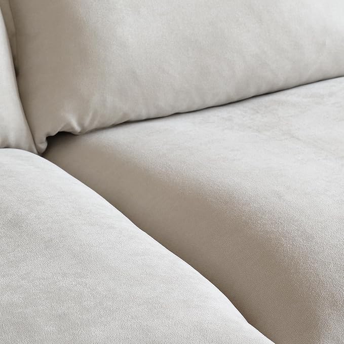WJShome Cloud Modular Sectional Sofa with Storage Ottoman,165.2" Down Filled Comfort U Shaped Sofa Couch for Living Room,Minimalist Wide Deep Seat Convertible Couches (4 Seater and 2 Ottoman,Beige)