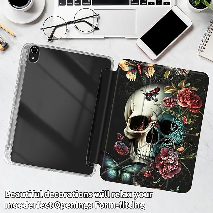 for iPad 10.2 &amp 10.5/iPad 9th/8th/7th Generation 10.2 2021 2020 2019 Case Mutil Angles Folding Y-Shaped Stand Cover with Pencil Holder Auto Wake/SleepAmerican Flag and Cow